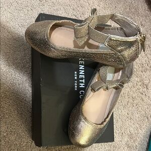 Kenneth Cole Gold Metallic Ballet Flats